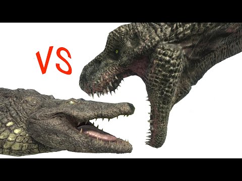 Long Battle 1vs1 ARBS｜Purussaurus VS T-Rex  --  Animal Revolt Battle Simulator