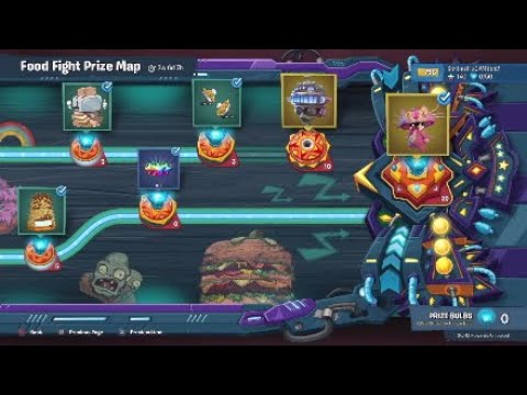 Plants vs zombies BFN food fight prize map theme
