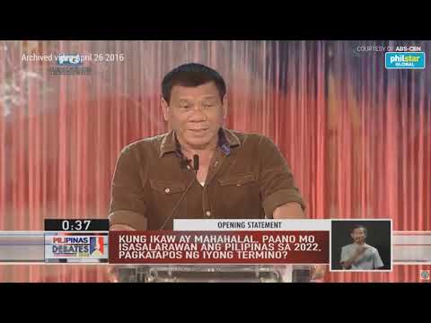 ARCHIVED VIDEO: Duterte promised a clean governtment during the 2016 presidential debates