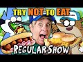 Try Not To Eat Regular Show Ulti Meatum Eggscellent Omelette Death Sandwich People Vs Food