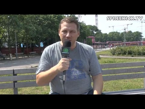 Michael Wolfs Fragestunde mit Ulbricht (JFC Berlin), Scherff (Extreme Guns) und Djerlek (FK Srbija)