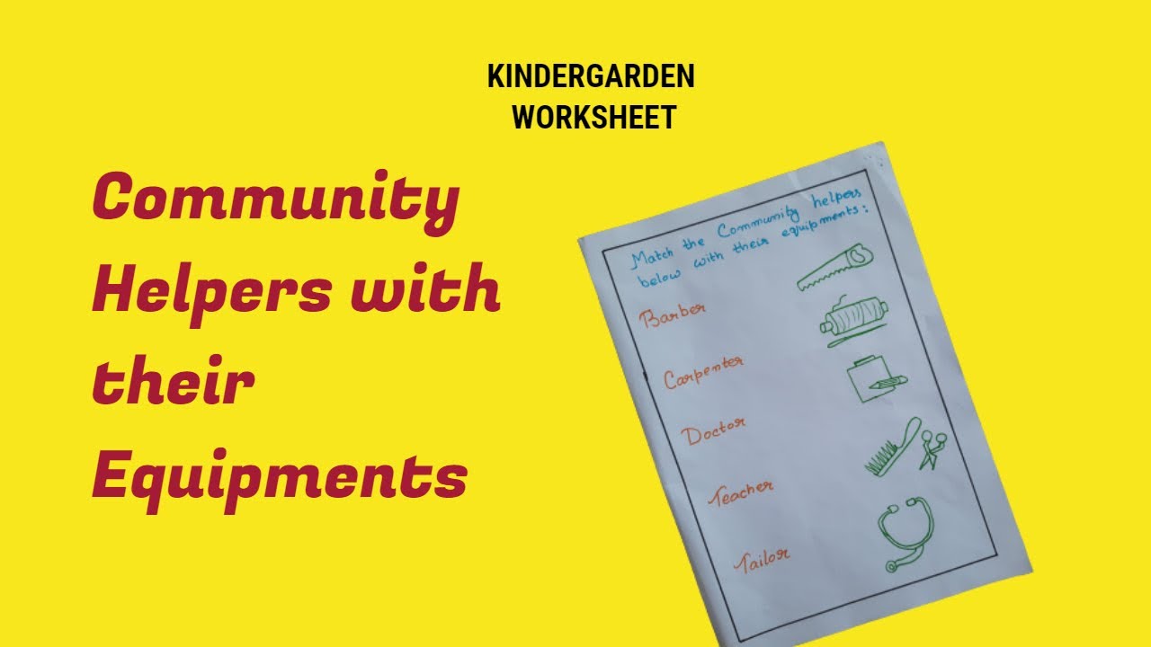 Community helpers with their Equipments | Lkg students must know | Tools that our helpers use
