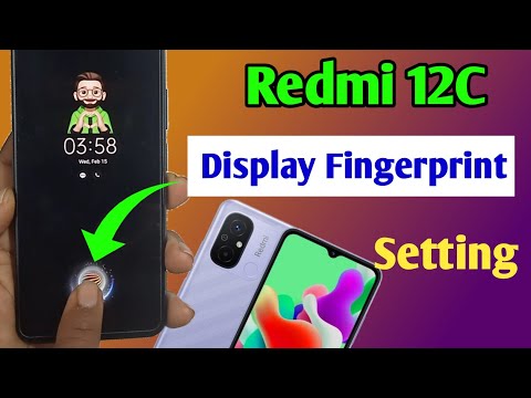 redmi 12c in display fingerprint setting / redmi 12c mein display fingerprint lock kaise lagayen
