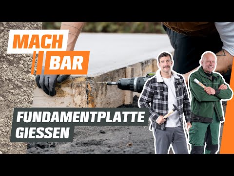 Pouring a foundation slab – Build your own base plate for your garden shed | OBI