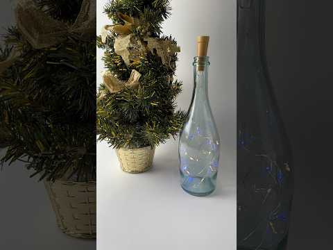 LED гірлянда Пробка покращена модель від батарейки ААА з 20 LED діодами 2 м колір Жовто-Блакитний без мерехтіння