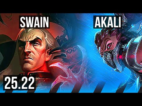 SWAIN vs AKALI (MID) | 18/1/8, Legendary | EUW Master | 25.22