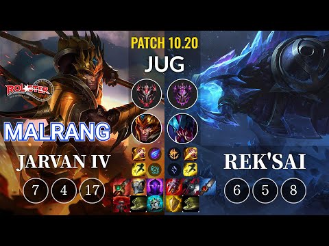 KT Malrang Jarvan IV vs Rek'Sai Jungle - KR Patch 10.20