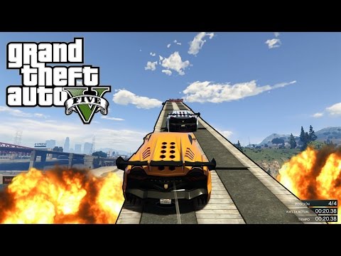GTA V CARRERA LOCA! MEGA RAMPA EMPINADA!! CARRERA ESTRESANTE, FINAL EPICO! FUNNY MOMENTS xFaRgAnx