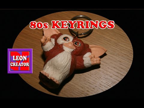 80s Vintage KEYRING Keychain COLLECTION - with Leon Hills - LEON CREATOR