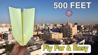 How To Make a Paper Airplane Fly Very Far || Paper plane