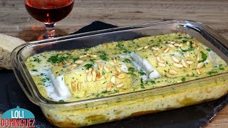 BACALAO AL HORNO CON PATATAS Y BECHAMEL DE CALABACÍN. Loli Domínguez - Semana Santa - Tutorial.