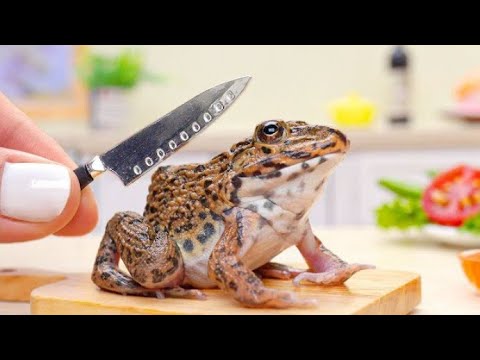 Yummy miniatue sweet and salty Frog recipe||Tiny Frog miniature||#miniature#cooking#recipe