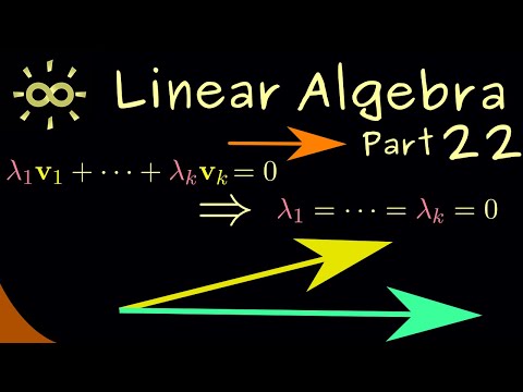 Linear Algebra 22 | Linear Independence (Definition) [dark version]