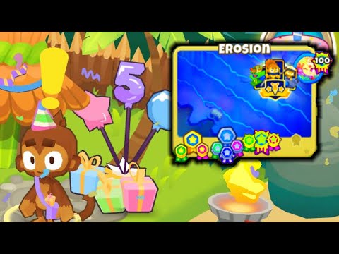 COMPLETING The New(est) Map "EROSION" On BTD6!! - BLACK BORDER LIVESTREAM