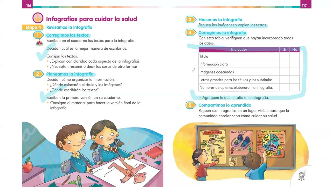 Watch PRIMER GRADO, LENGUA MATERNA ESPAÑOL, Etapa 4 Revisamos la infografía, página 116 y 117. Now PRIMER GRADO, LENGUA MATERNA ESPAÑOL, Etapa 4 Revisamos la infografía, página 116 y 117.