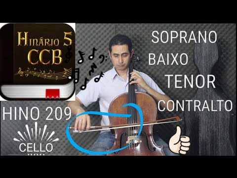 HINO 209 CCB Hinário 5 - Cello Solo Baixo, Tenor, Contralto e Soprano
