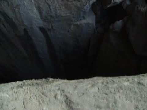 Deep cave crevice of Franchthi Cave, in Koilada, Argolis, Greece