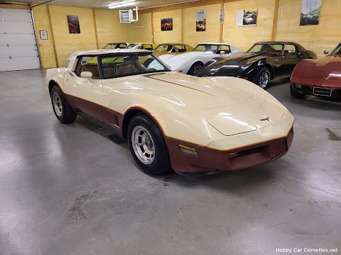 1981 Beige Dark Bronze Corvette For Sale Video