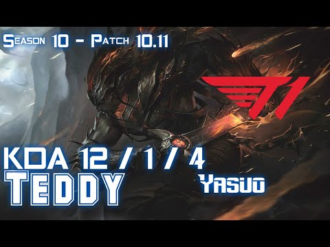 T1 Teddy YASUO vs TWISTED FATE Mid - Patch 10.11 KR Ranked