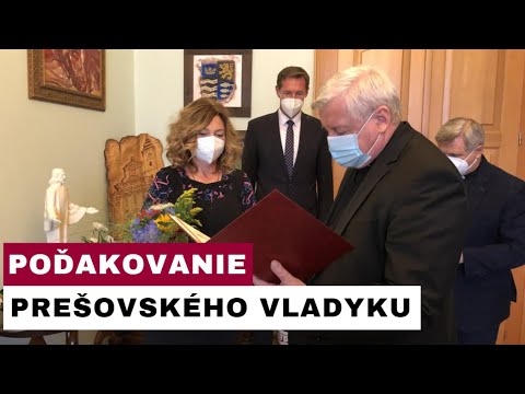 Arcibiskup Ján Babjak odovzdal ďakovné listy primátorke Prešova a predsedovi PSK