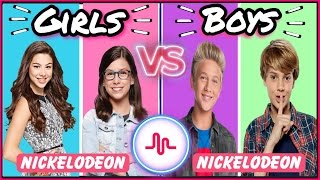 Download lagu Famous Girls VS Boys Musical.ly Battle | Top Nickelodeon Stars New Musically mp3