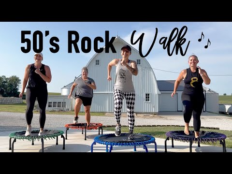 2 Mile 4000 Step Rebounder Walk Workout 50s Rock thumbnail