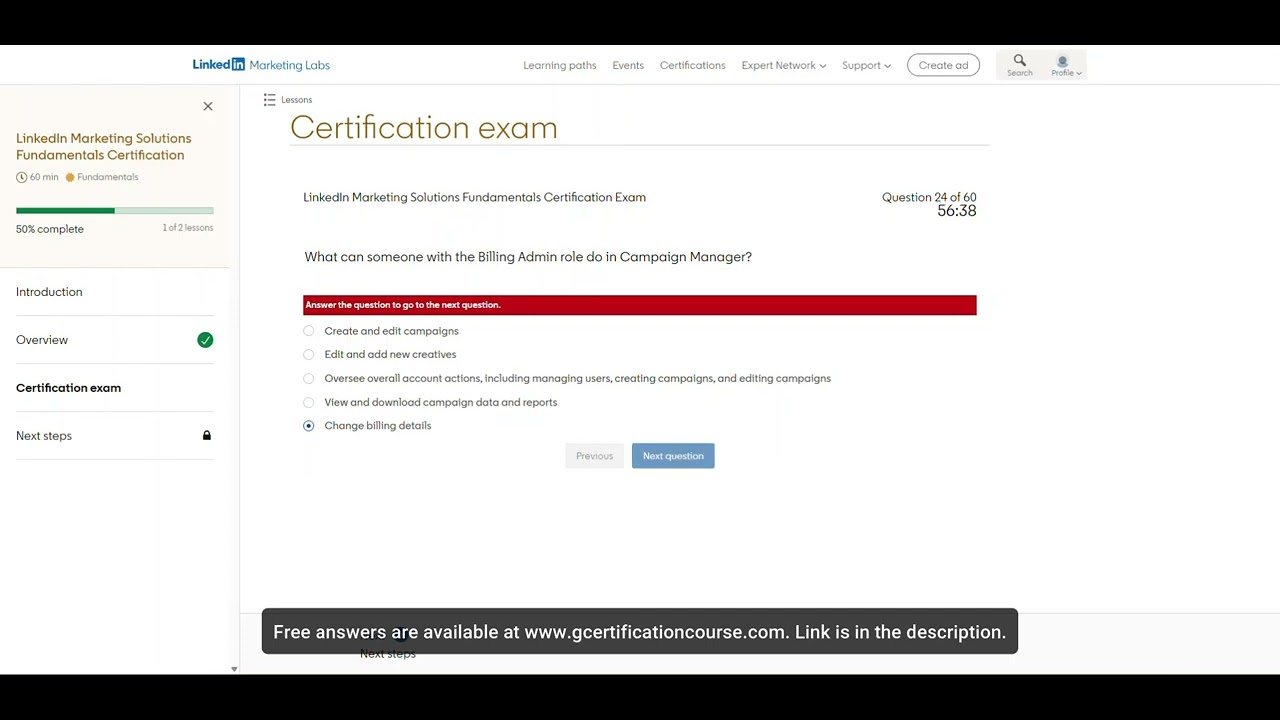 LinkedIn Marketing Solutions Fundamentals Certification Exam Answers | 100% Score | June 2025