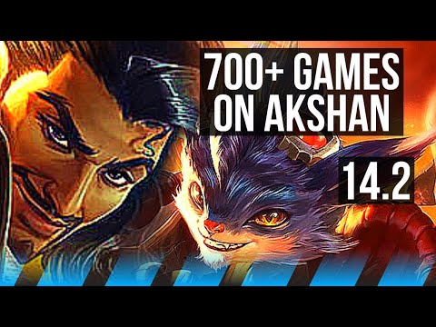 AKSHAN vs RUMBLE (MID) | 700+ games | KR Diamond | 14.2