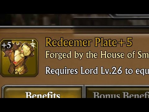 Enhancement Requirements of REDEEMER EQUIPMENT - NEW EQUIPMENT - Update 5.4 - King of Avalon KOA