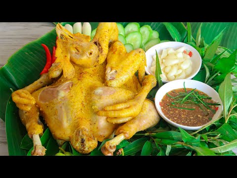 Món ngon ngày tết - Cách làm GÀ HẤP MUỐI SẢ nguyên con, không dùng nước, ai ăn cũng mê