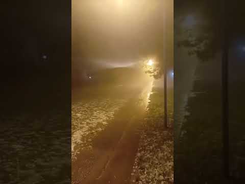 Reporte de abundante caída de granizo en la noche del sábado en San Gregorio, Santa Fe 🎥 Vía