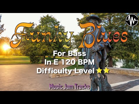 Funky Blues Jam for【Bass】E Major BPM120 | No Bass Backing Track