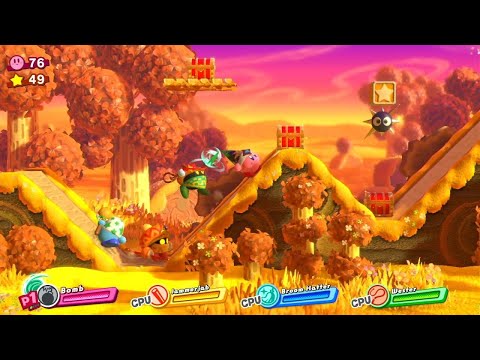 Kirby Star Allies 100% Walkthrough Part 23: Planet Earthfall