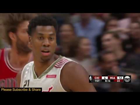 Justise Winslow lobs it to Hassan Whiteside | Bulls vs Heat | November 10, 2016 | 2016-17 NBA