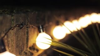 An easy way to hang string lights outside