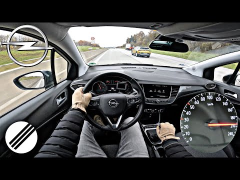 OPEL CROSSLAND X 1.2 TURBO TOP SPEED DRIVE ON GERMAN AUTOBAHN 🏎