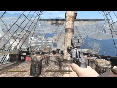 Fallout 4 catching a ride on the pirate ship trick
