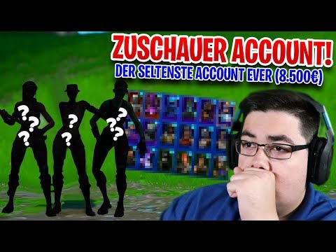 😨 EXTREM WERTVOLLER ACCOUNT von einem ZUSCHAUER (8.500€) Der HEFTIGSTE Spind ever in Fortnite