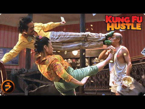KUNG FU HUSTLE | The Landlady and the Landlord vs the Beast | Stephen Chow Epic Movie