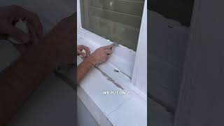 Quick window glazing #old #house #repair #diy #howto #painting #contractor #timelapse #subscribe