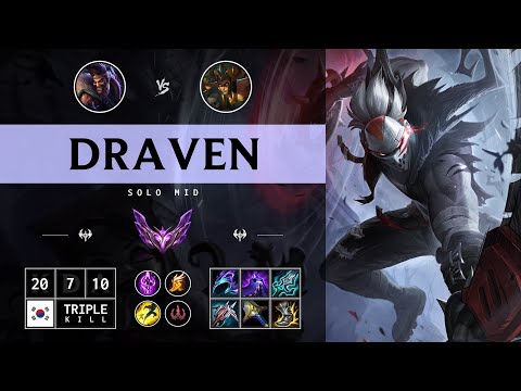 Draven Mid vs Cassiopeia - KR Master Patch 14.14