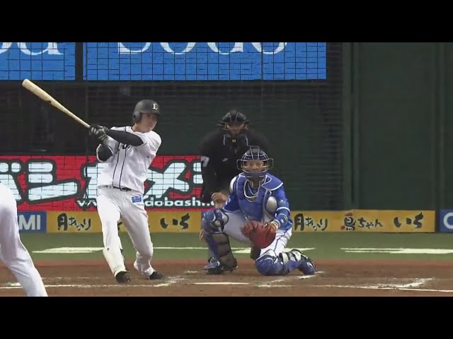 【9回裏】ライオンズ・金子侑 同点のレフト前タイムリーヒット!! 2019/3/23 L-DB