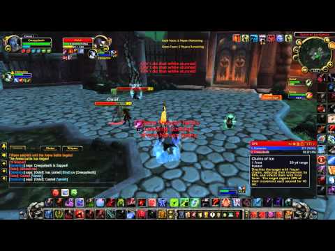 2Vs2 WOW Arena (Wotlk) Blood Deathknight & ele Shaman vs Rogue & Mage.