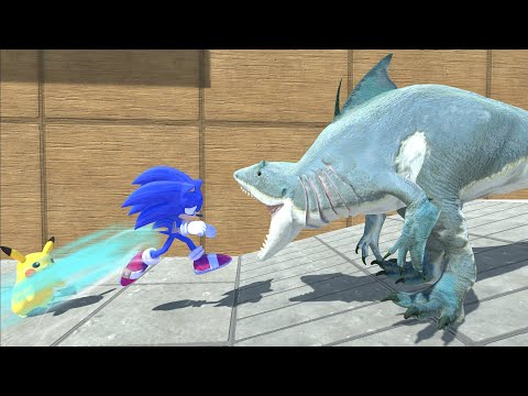 Sonic And Pikachu DEATH RUN - Animal Revolt Battle Simulator