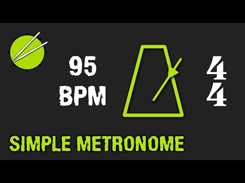 95BPM (4/4) Visual Metronome / Click Track - Beginner Drums