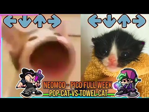 NEOPico But TOWEL CAT VS POP CAT - Friday Night Funkin' Neomod FULL WEEK