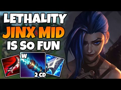 No one in High Elo expects the Full Lethality Jinx Mid strat (W Zaps on 2s CD for 1000) | 13.5