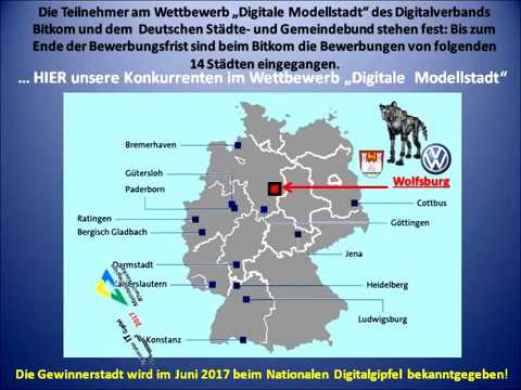 Die Konkurrenten von Wolfsburg im Wettbewerb „Digitale Modell-Stadt“