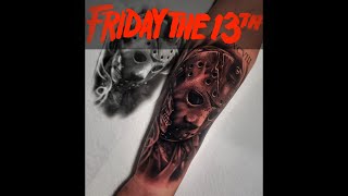 Tattoo Time-Lapse | Jason Mask Friday 13th | BNG REALISM