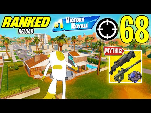 68 Elimination Solo Vs Squad "Ranked RELOAD” Gameplay Wins (NEW! Fortnite Chapter 7 PS4 Controller)